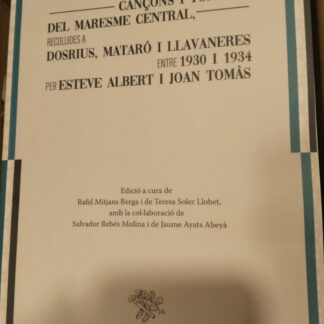 Cançoners i tonades del Maresme Central