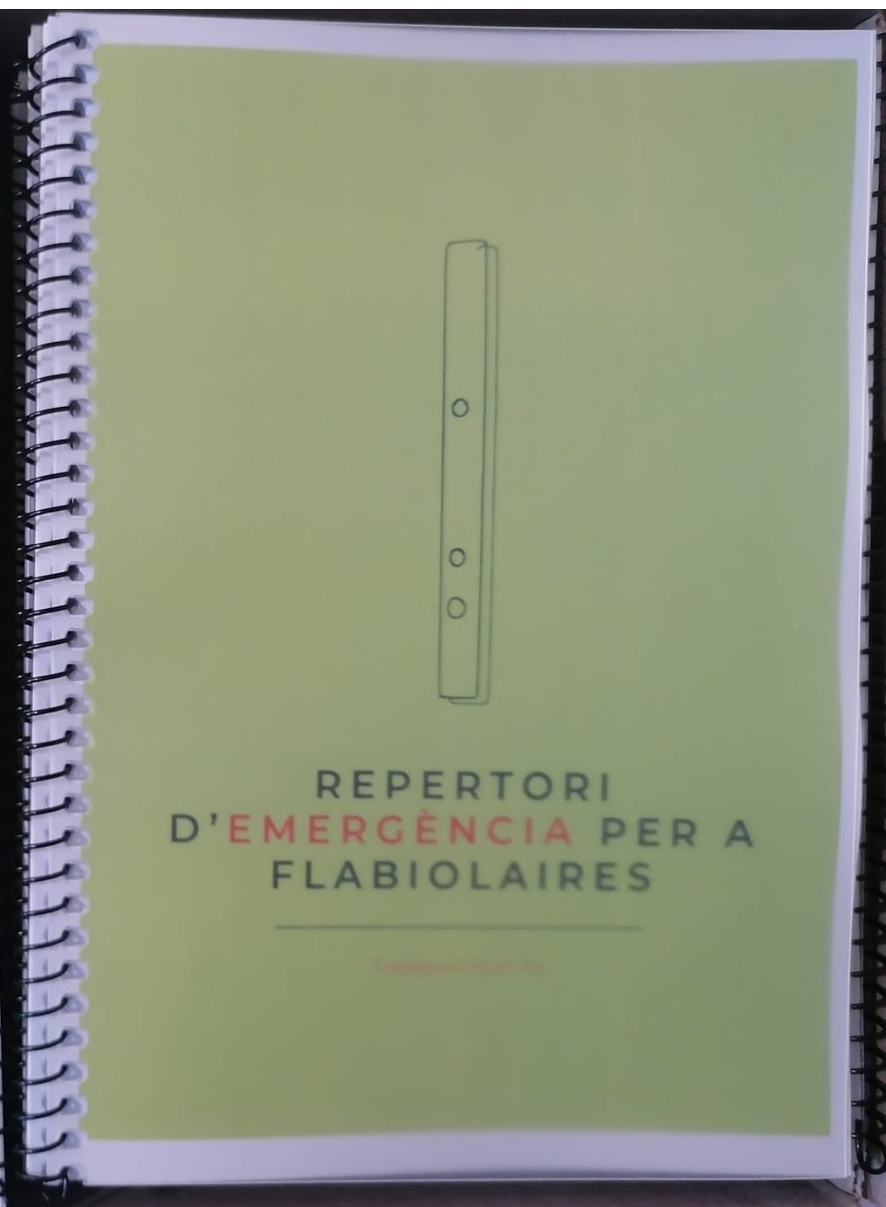 Repertori d'emergència per a flabiolaires - transcripció en Fa
